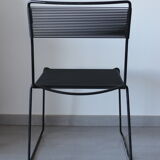 Black chair Spaghetti Giandomenico Belotti for fly line