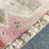 Handmade Distressed Oushak Runner Rug