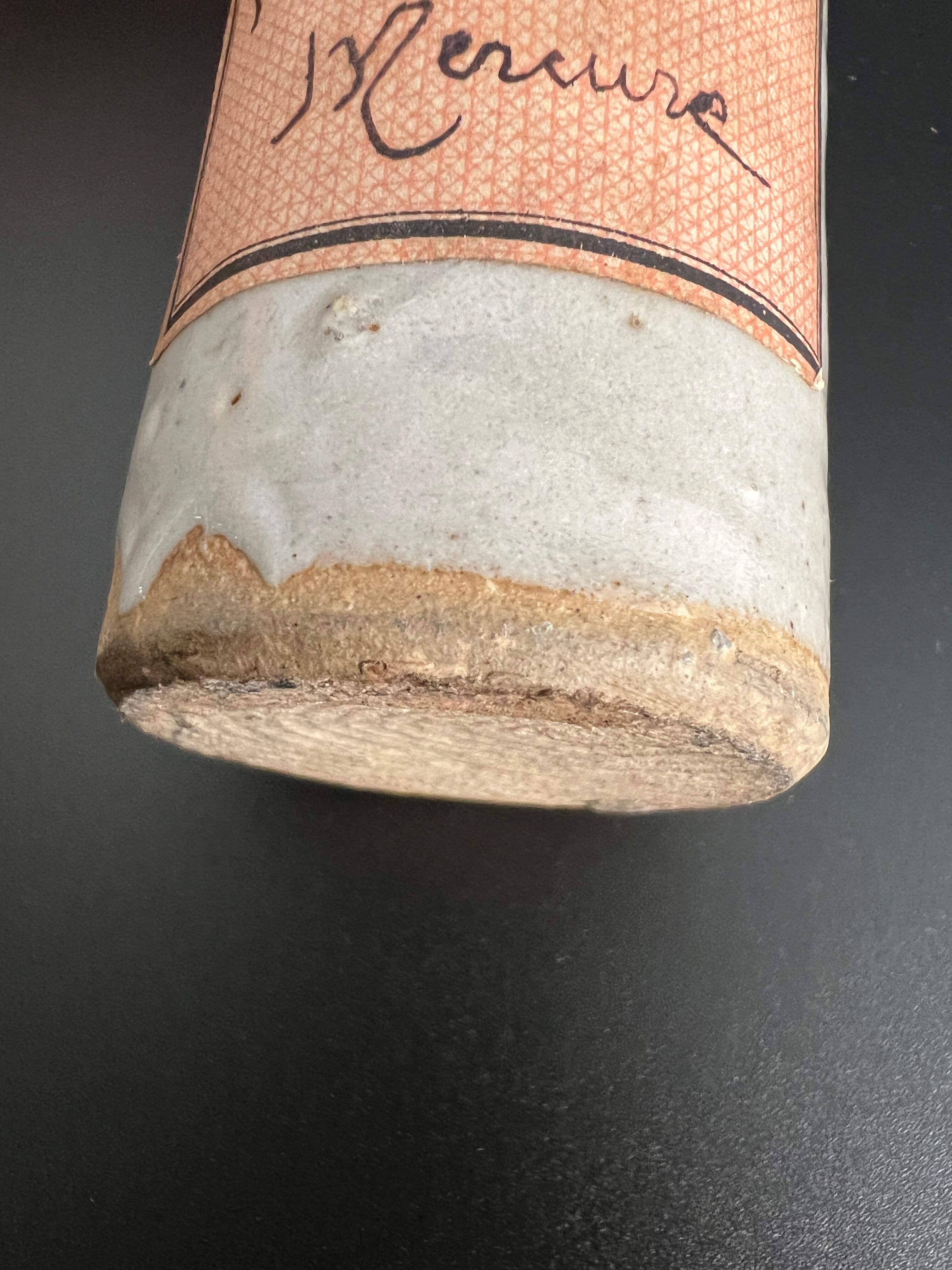 RARE Mercury stoneware pharmacy bottle