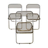 lot of 3 chairs "Plia", Giancarlo Piretti edition Castelli Italy 60-70