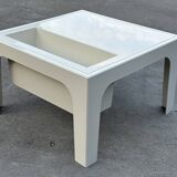 Vintage table with magazine holder, 70s space age