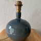 Lampe grès émaille bleu Baudat