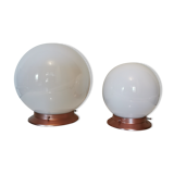 Pair of vintage globe lamps to table