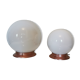 Pair of vintage globe lamps to table