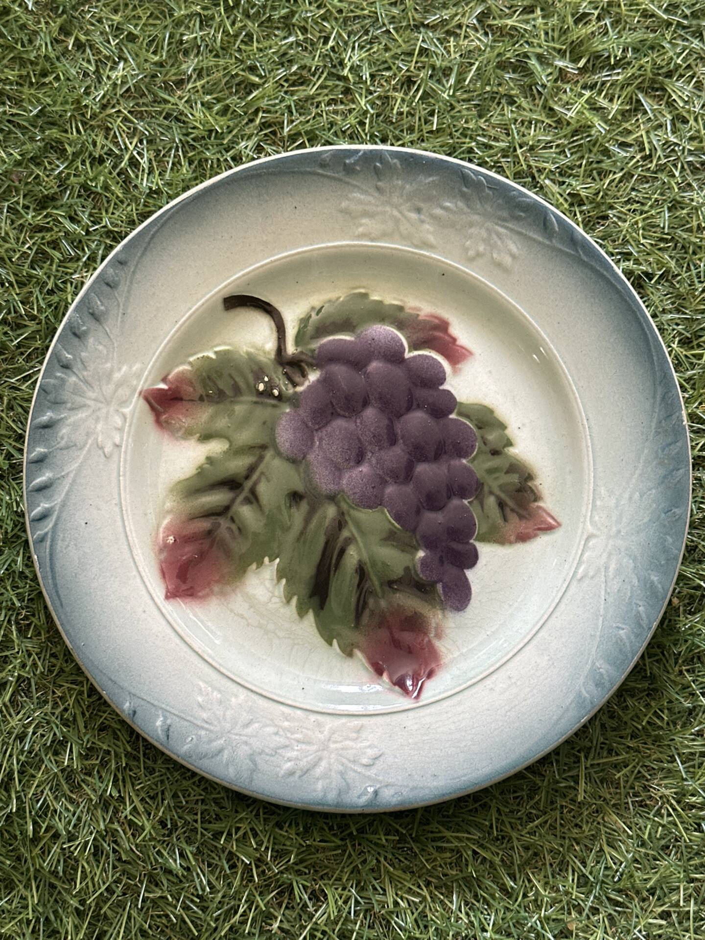 Ensemble de 4 Assiettes à dessert en Barbotine