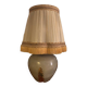 Grey glazed ceramic lamp with gold leaf by Louis Drimmer.