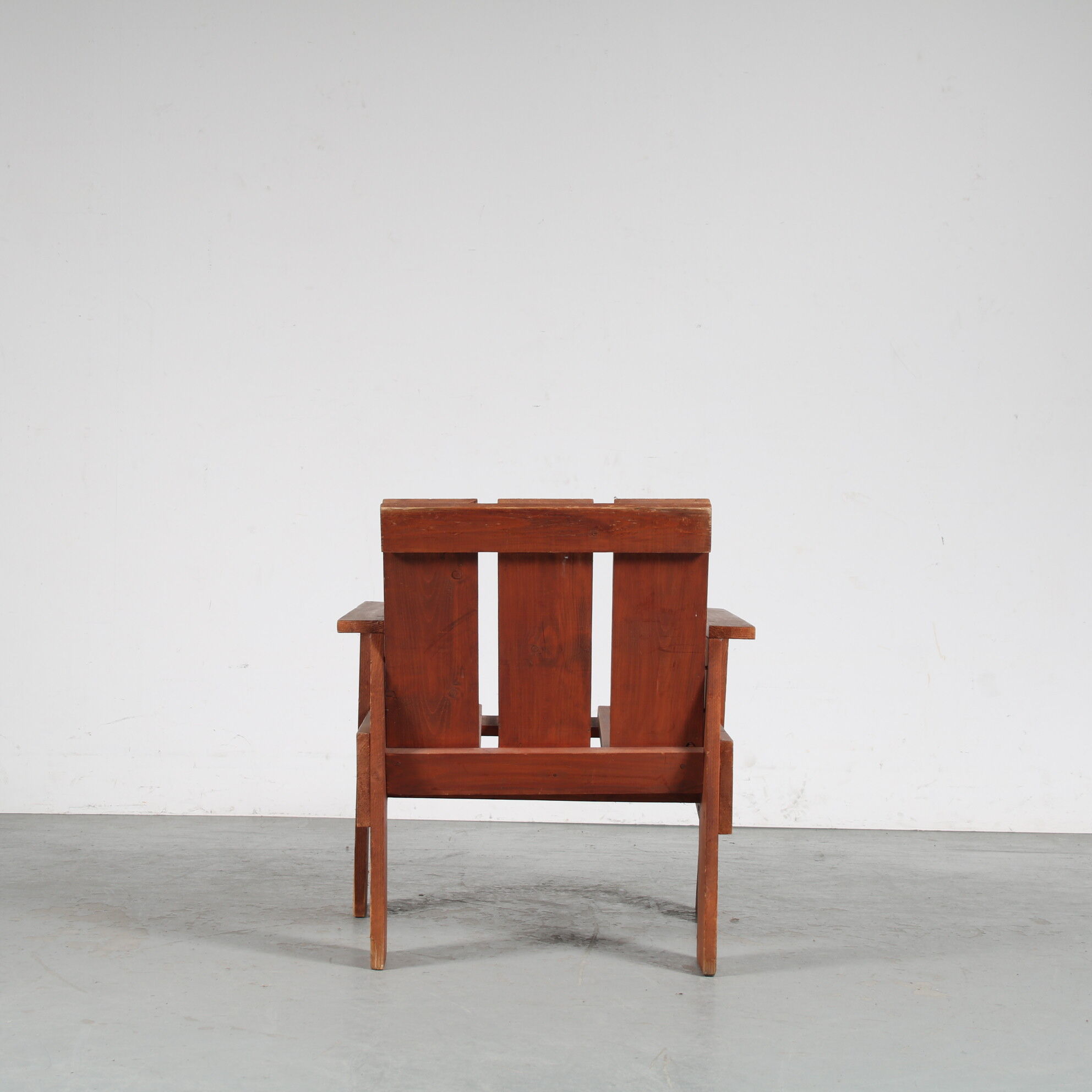 1960s Pine wooden “Crate” char from the Netherlands