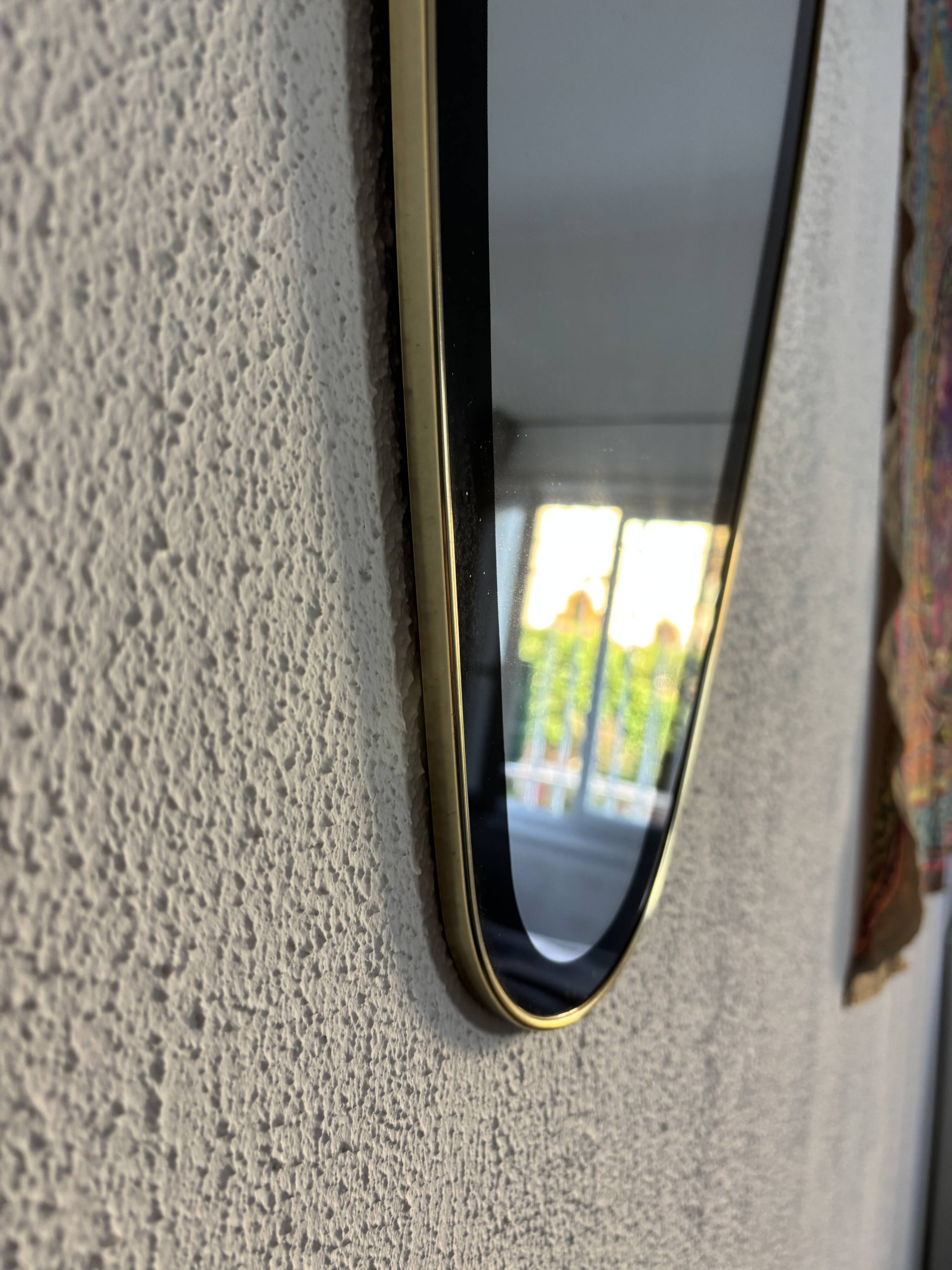 Vintage 1960 asymmetrical mirror - 69 x 35 cm