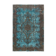 Handwoven Anatolian blue rug 1980s 160 cm x 240 cm
