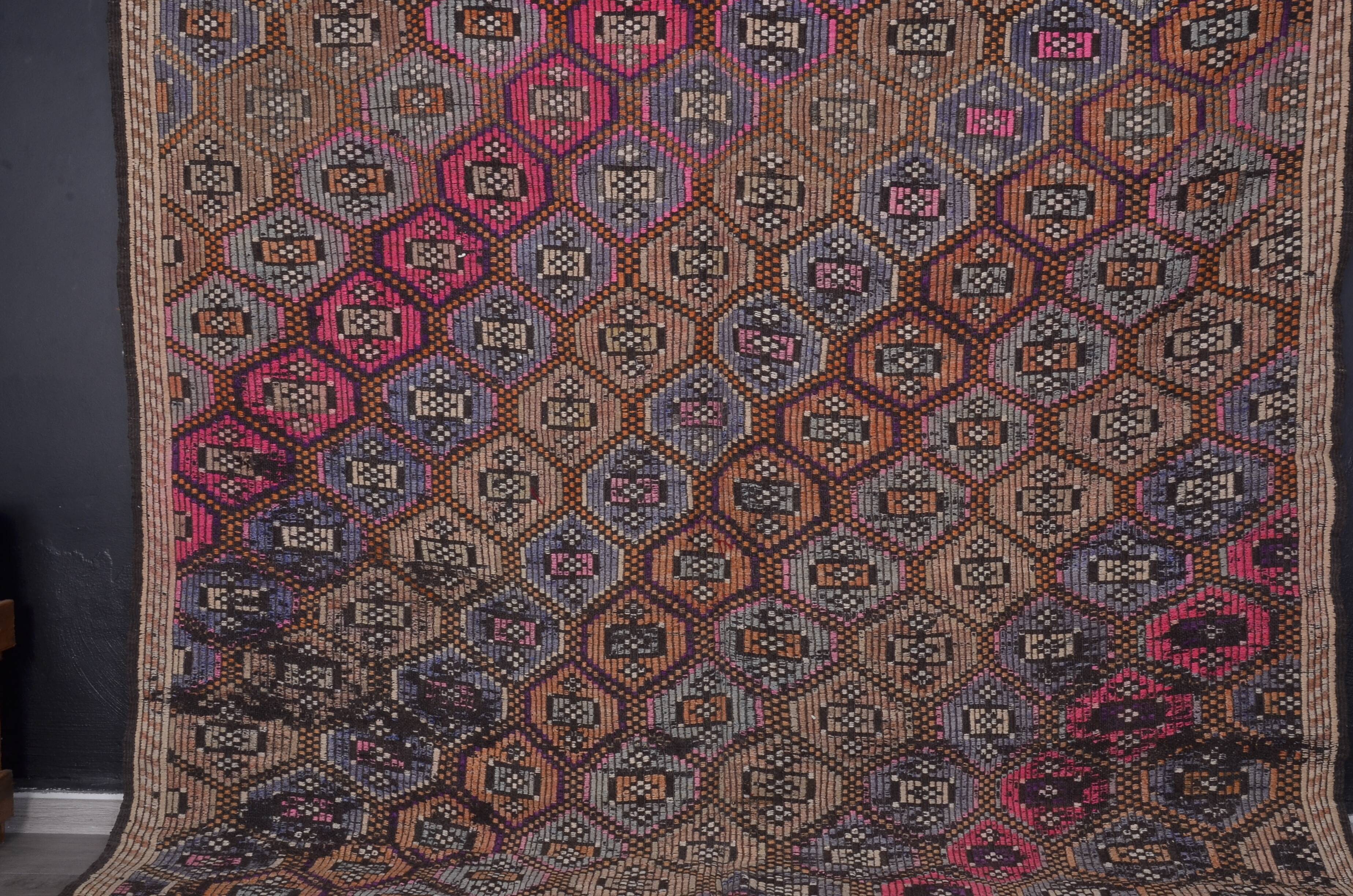 Oushak Multicolour Kilim Rug sku c258