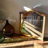 Rattan & bamboo mirror 50s