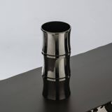 Petit vase bambou en métal, 1970s