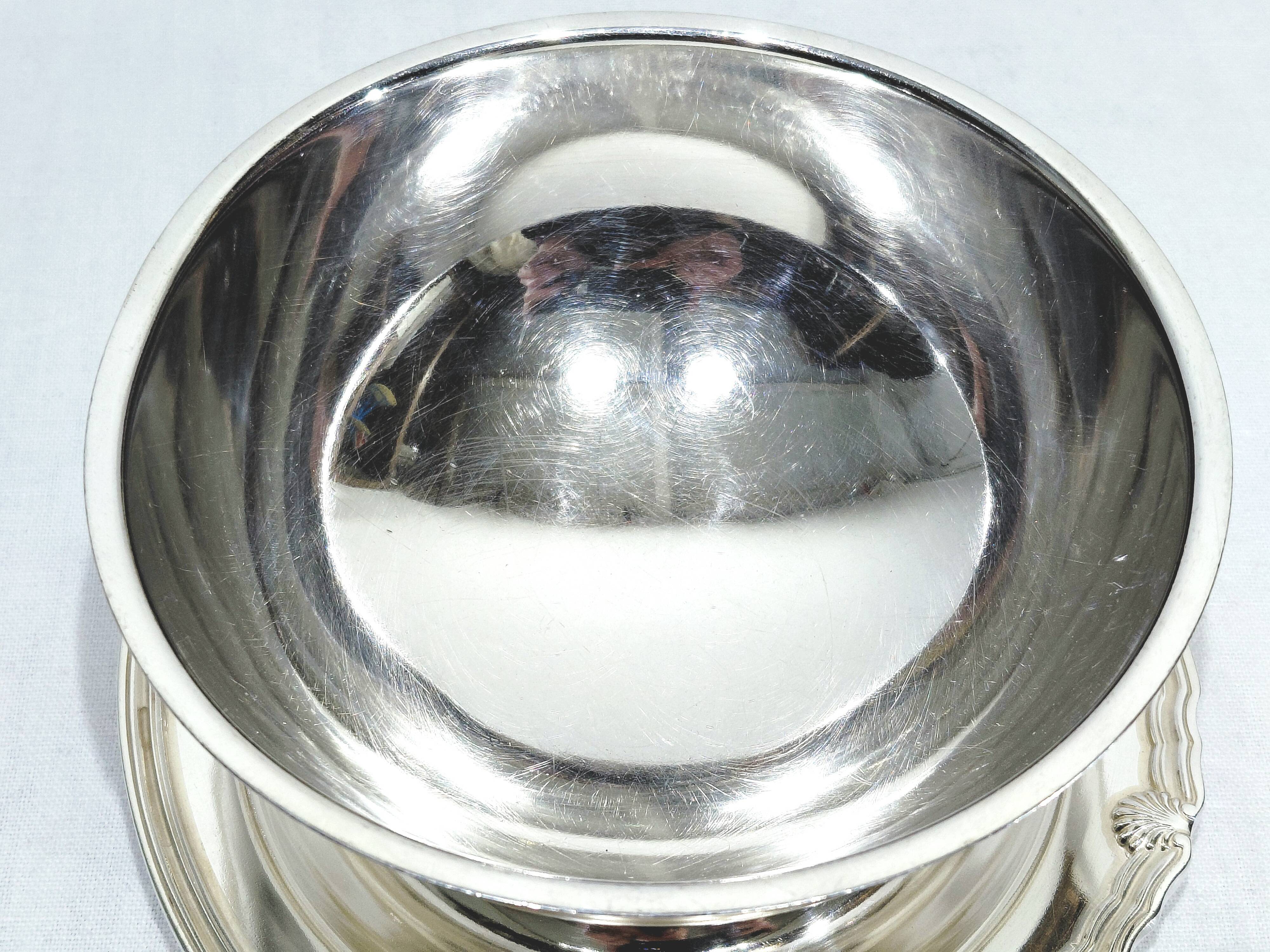 Gallia - silver-plated metal saucepan vendôme model