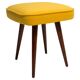 Mustard velvet stool, Mid-Century, Poland, 1960s