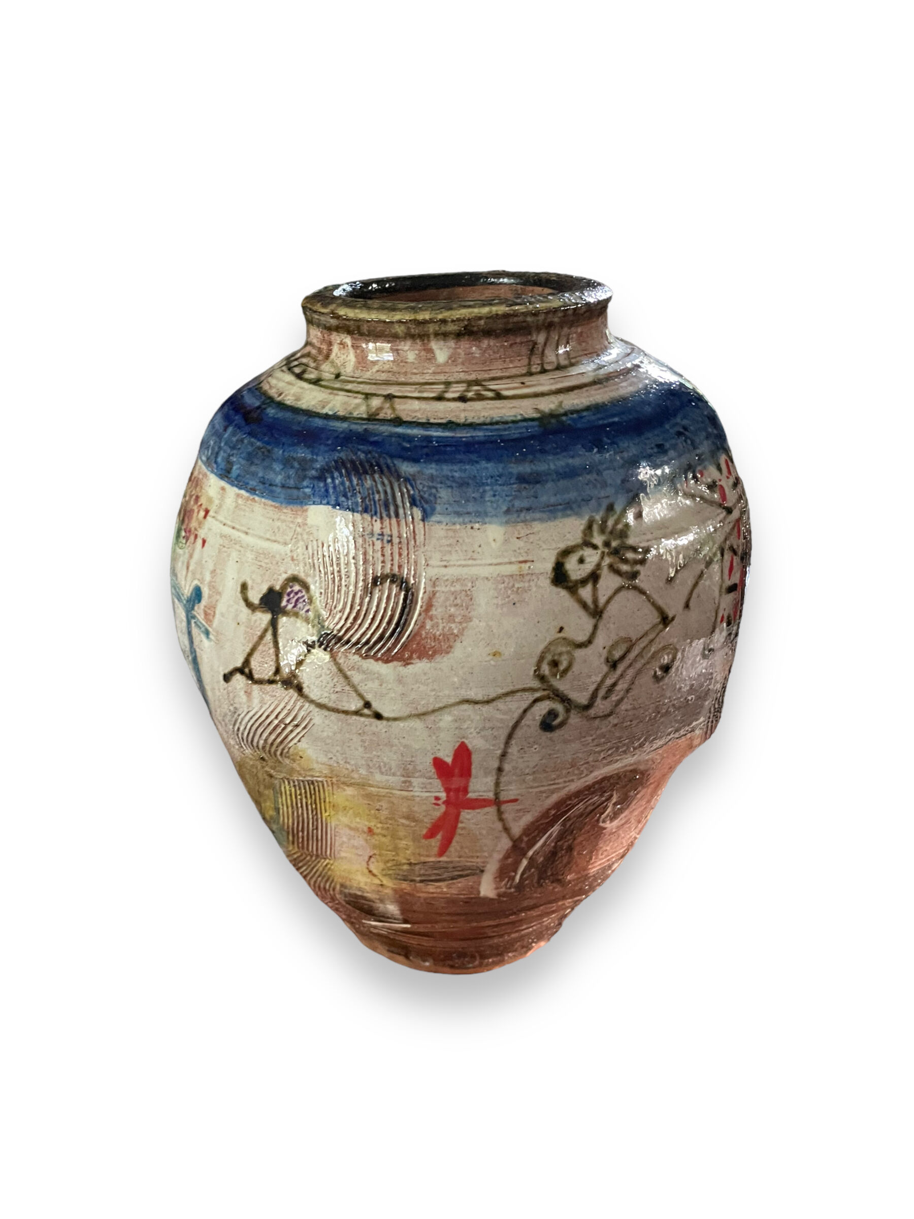 Glazed terracotta vase thierry basile