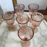 Series of 6 Rosaline water glasses