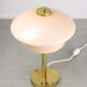 Mid-century brass & glass table lamp