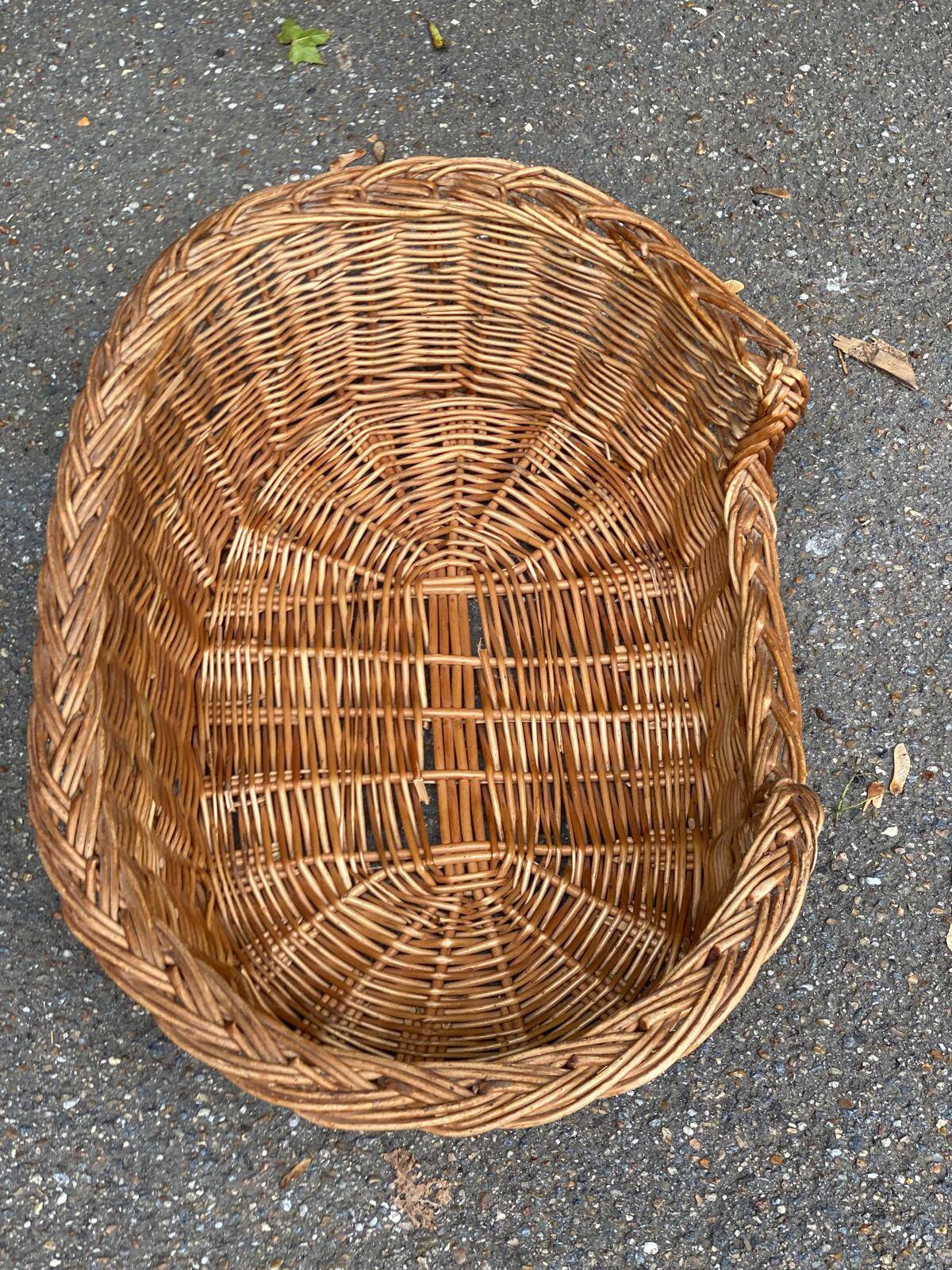 Vintage woven wicker basket