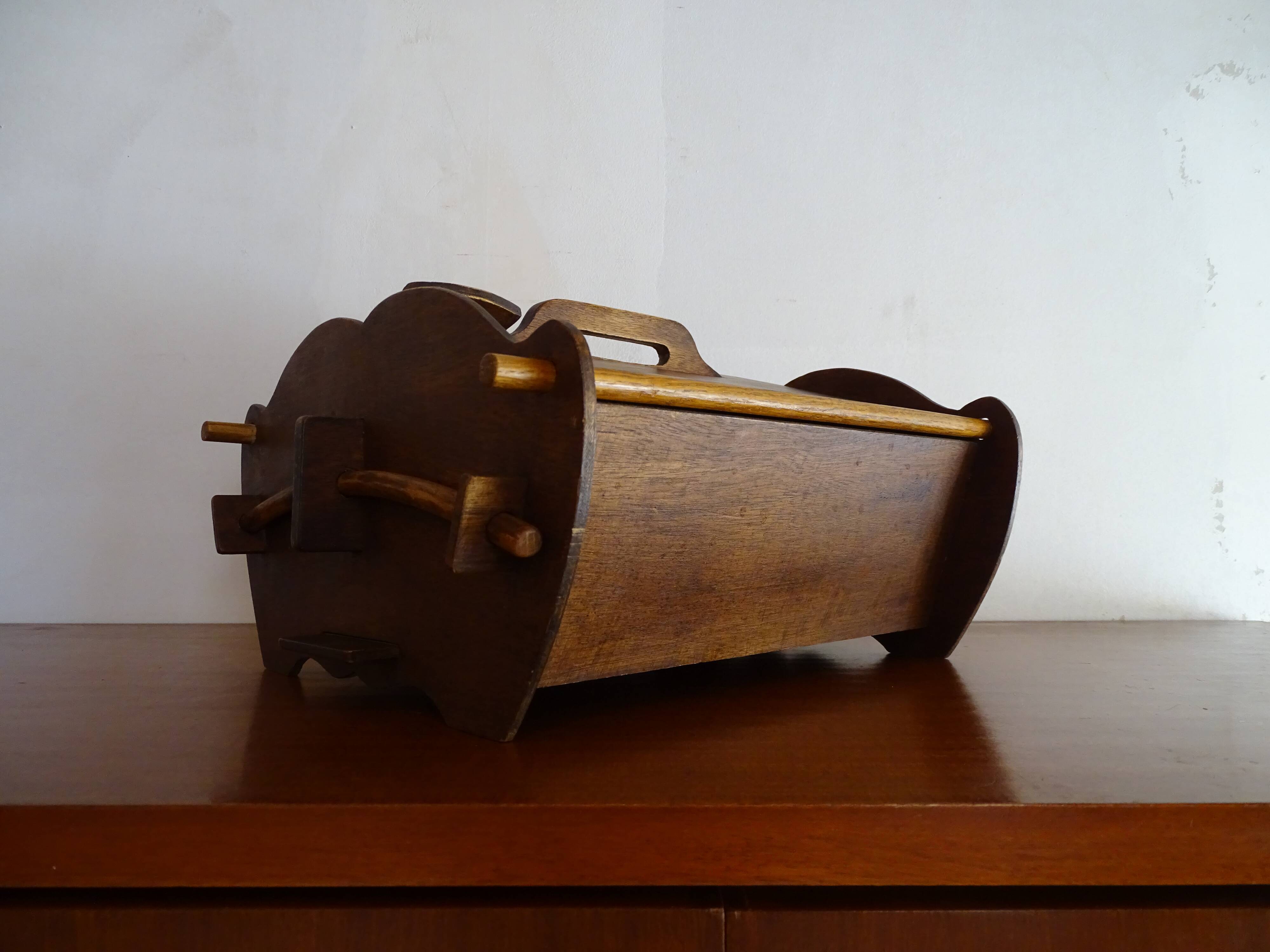 Scandinavian worker in vintage wood