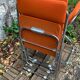 Framar orange felt folding chairs 1970