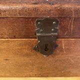 Old wooden box early 20th century market box with brass handle