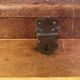 Old wooden box early 20th century market box with brass handle
