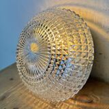 Vintage Glass Wall or Ceiling Light, 1970s