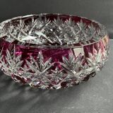 Salad bowl or bowl – Cut crystal overlay - Saint Louis