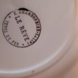 6 Charbonnier-Salins dessert plates circa 1930
