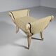 Swan neck bench, hand-carved, France, 1940s