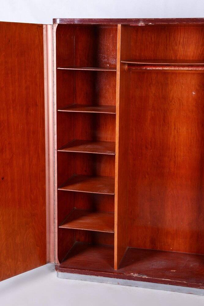 Bauhaus Walnut Wardrobe attributed to Vichr a Spol, Czechia, 1939