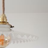 White opaline hanging lamp