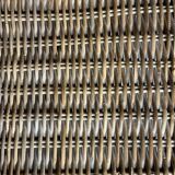 Chairs in wood and woven rattan