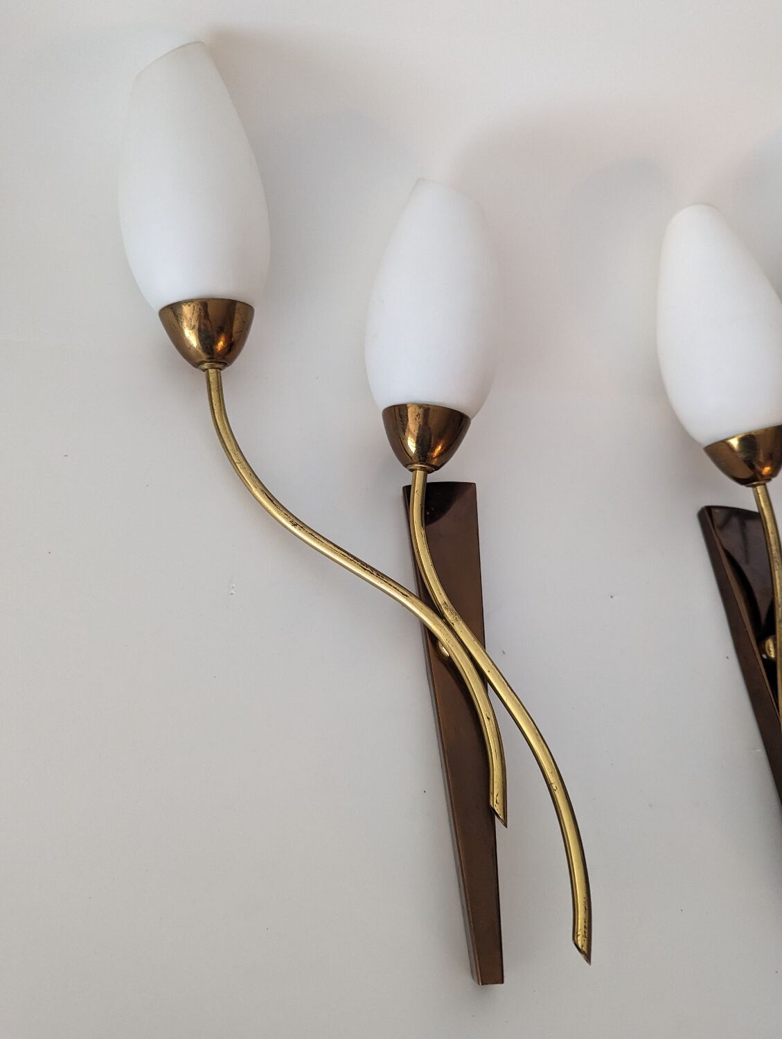 Pair wall lamp hollywood regency style