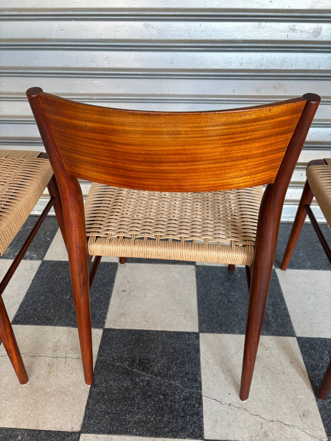 Set of 5 chairs from the 1950s designed by Georg Leowald.