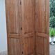 Wooden screen with 3 panels - 2 panels with stripes and perfect hinges.
