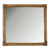 Miroir mural en bambou au design italien vintage des années 1960