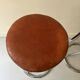 Bar stools in tubular chrome and tan leather, 1970s