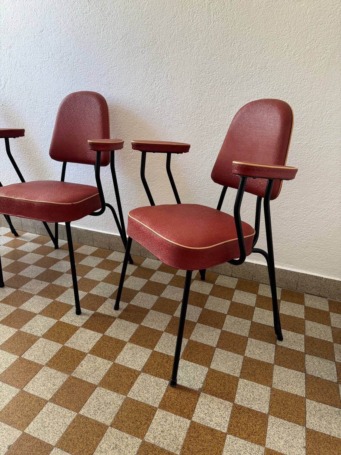 Tubular armchair chair from the 50s