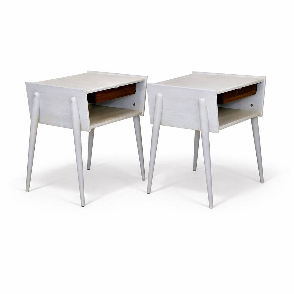 Set de 2 tables de chevet en chêne, suède, 1960