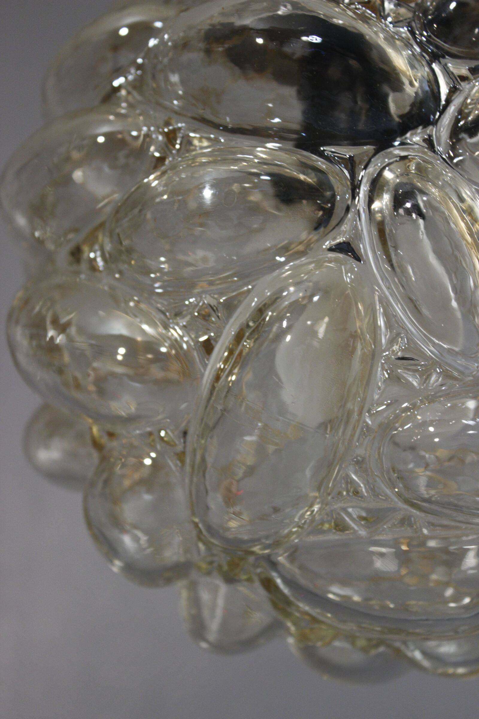 Bubble glass pendant light by Helena Tynell, Limburg design, 1960s.