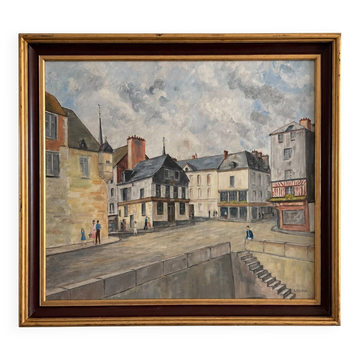 View of the port of Honfleur – M. Delarue 20th century