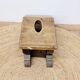 Old wooden footrest stool