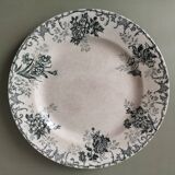 Plat rond ø 28cm terre de fer Choisy-le-Roi « Floréal »