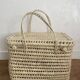 Storage chest trunk in woven doum natural fibers