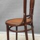 Pair chairs bistrot Thonet pyrograved design 1900 Art Nouveau