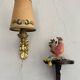 Bronze wall light, golden brass, clip-on wallpaper lampshade