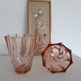 Nice duo pink vases luminarc