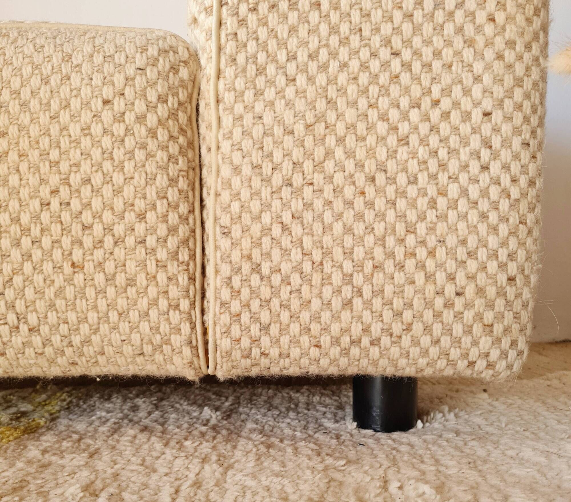 Vintage wool armchair, International Furniture Paris - 70s