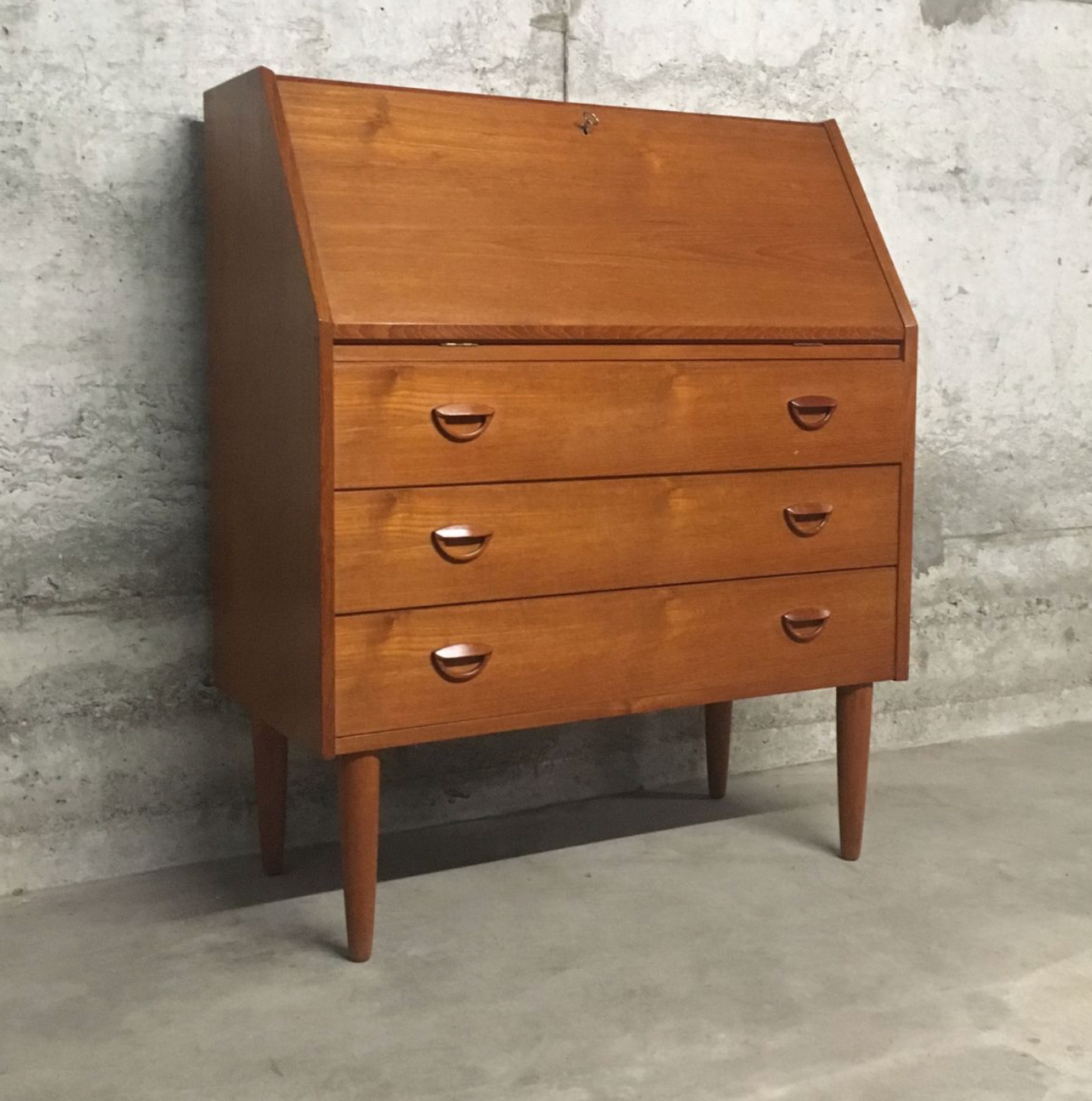 Teak Secretaire by Kai Kristiansen for Feldballes Møbelfabrik, 1960s
